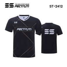 스펙트럼 아울렛 ST-2412 BK 반팔티 게임웨어 배드민턴 탁구 스쿼시 스포츠의류