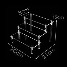 향수 화장품 자동차 모형 디저트 진열대용 1~5단 투명 아크릴 장난감 보관함, 03 3-20x8cm