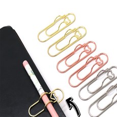 더가몽 미니 하트 페이퍼 클립 미니하트클립, 실버