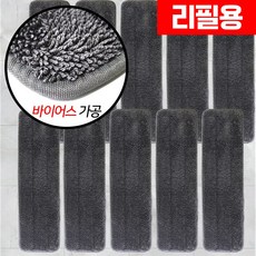 바로싹 바이어스 밀대 리필 패드 극세사, 60 cm, 10개