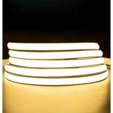 야외 붙이는 유연한 줄조명 스트립 네온 고휘도 방수 정원 LED 리본, A.5m COB LED 스트립, 따뜻한 빛