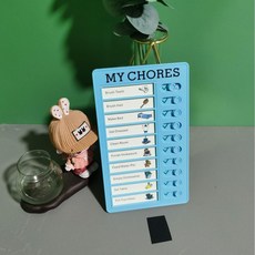 샤인픽스토어 체크리스트보드 일정정리 플래너, 블루 MY CHORES 홈