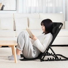 오베이요 1인용 접이식 좌식의자 등받이, 일반형(소) 블랙, 1개