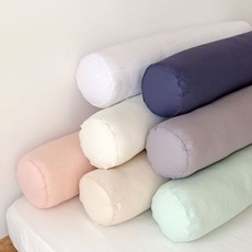 누블 데일리 60수 아사 순면 원형 롱쿠션 안고자는 다리 베개 긴쿠션 바디필로우 커버, 04. 민트 바디필로우(커버만)