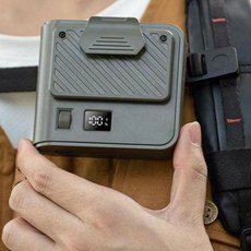 허리선풍기 3000mAh 대용량 100단 강풍 저소음 휴대용 선풍기, 녹색, KLXT-KLX013