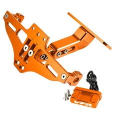 번호판 홀더 브래킷 후면 테일 깔끔한 펜더 엘리미네이터 플레이트 키트, 8. A orange, 1개