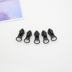 5호 블랙 역방향 방수지퍼 슬라이더 코일 숨김지퍼 슬라이더, 1개