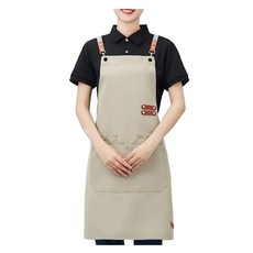 데이브렉 방수 켄버스 카페 앞치마, 1개, 베이지