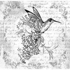 TS 蝶谷巴特藝術紙, 1個, 22.5x22.5, 花鳥, 22.5x22.5, 1張