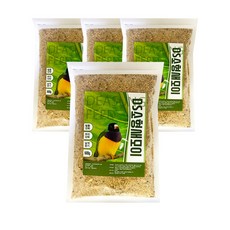십자매 잉꼬모이 카나리아 호금조 영양 사료 휜치 소형새 먹이, 4개, 600g