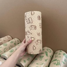 實木紙巾掛架 廚房用紙清潔巾, 1個, 咖啡圖案抹佈-50捲/撕, 50捲
