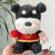 運動員系列毛絨玩偶, 運動員系列-雪納瑞,23cm 精品八寸抓機娃娃, 1個