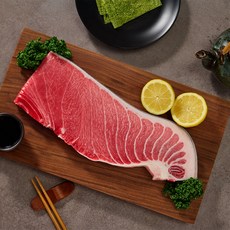 튜나바이브 유럽인증제품 프리미엄 참다랑어 3번 뱃살 1kg이상(1010g~1100g) HACCP 고소 담백한 대용량 최고급 냉동참치회 유일유럽수출, 1개