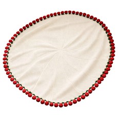 玫瑰花毯 針織鹿毛絨手工鉤織花束造型毯, 米白【33朵】