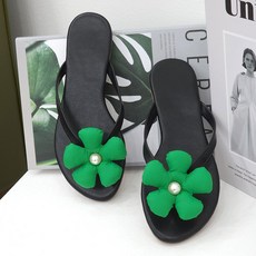 진주 엠보싱 꽃장식 플립플랍 쪼리 슬리퍼 LIS24HS360