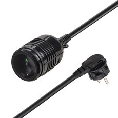 국산 현대 고용량 연장선 연장코드선 1구 멀티탭, 1개, 블랙, 50cm