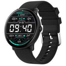 WAPIK 원형 한글판 통화가능 블루투스 스마트워치 Y6 1.43인치 AMOLED 대화면, GPS + 블루투스, 3.6cm, 블랙 GPS + 블루투스, 3.6cm, 블랙