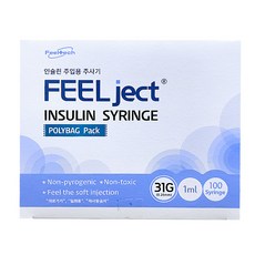 필텍 필젝트 인슐린 주사기 1ml 31G 8mm 100p, 1박스
