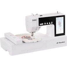 D492 초보자를 위한 4.5인치 x 7인치 자수기 가정용 DY 재봉 및 호프 포함 180개 내장 디자인 USB 임포트 가능 터치스크린 자동 실감기 커터, 4.5"x7" 자수 영역