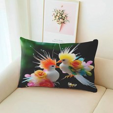 다용도 안락한 소파쿠션 양면 소파 쿠션 솜 포함 세탁가능 고탄력 청소년 장식쿠션 청소년 방 장식용 안락쿠션 트렌디한 스타일, 비이냐오-2, 40 x 40CM (솜포함 양면쿠션)