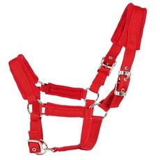 BIGANTTOW 폴라 플리스 안감이 있는 조절 가능한 말 홀터 레드 내구성 PP 웨빙 니켈 도금 금속 하드웨어 마찰 방지 핏 (블랙 L) 316835 9008184