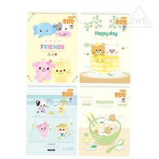 웍스알 무선 종합장 공용 초등학생공책, 랜덤1개