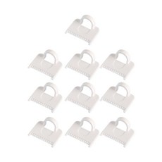 재봉 가장자리 스티치 잠금 게이지용 템플릿 10개입 DIY 스티칭 가이드 도구 미니 재봉 손가락 자 (솔기 마감용), 피피, 하얀색
