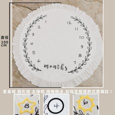 GoGraphy 寶寶拍照背景布 寶寶毯 法蘭絨 新生兒攝影道具 月齡攝影紀念毯, 寶寶成長紀錄毯 -含框(隨機贈框，如指定框款式須備註)