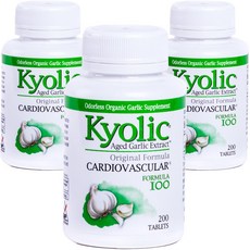 Wakuaga 陳年大蒜萃取配方100錠 600mg, 200顆, 3罐