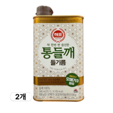 해표 통들깨 들기름, 2개, 500ml