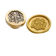 초대장 봉인 스탬프 도장 문양 황동 2.5cm 1개 D, No.28