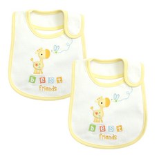 베베니즈 애니멀 3겹 턱받이 2장 세트 G10BBI0026, 1세트