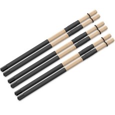 대나무 드럼스틱 5A 재즈 드럼 스틱 3팩 재즈 포크 소규모 장소 및 어쿠스틱 퍼포먼스용 로드 브러시 (블랙 3팩)
