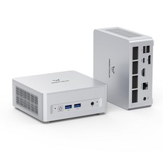 MINISFORUM UM870 Slim PC AMD Ryzen 7 8745H DDR5-5600MHz 32GB 1TB SSD Windows 11 Pro PC Radeon 780M, SILVER, UM870Slim, WIN11 Pro