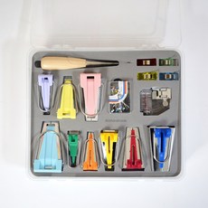 手作家園 滾邊器/包邊器/制帶器/手工包邊喇叭 拼布工具禮盒套組/縫紉機配件, 10款滾邊器, 1個