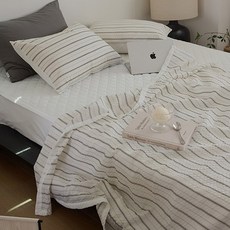 애프터홈 국내제조 쿨링 시어서커 여름 홑이불, 마일드 아이보리