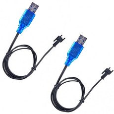 미니 RC 수륙양용 스턴트 카 보트 트럭 2대를 위한 SM2P 플러그 커넥터가 있는 3.7V 충전기 1S Lipo Liion 배터리 USB 충전 케이블 1개