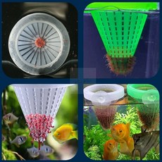 미니미마켓 어항 부착 급여기 물고기 사료 실지렁이 생먹이 피딩컵, 화이트, 1개