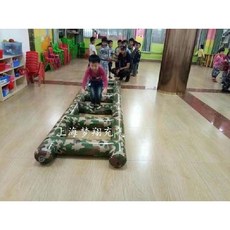 에어바운스 사다리 체육대회 놀이터 장애물 풍선 야유회 놀이기구, 위장 6인용 두꺼운 더블 밑단