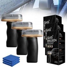 휴대용 유리 유막 제거기 2026년 새로운 업그레이드 차량용 에멀젼 클리너 청소 보드 윈드실드용 다기능 차량 유지 관리용 자동차 브러시 2 200g, 1.67 Ounce (Pack of 3), 3