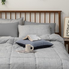 브론 40수 순면 사계절 먼지없는 차렵 이불세트 베개 SS