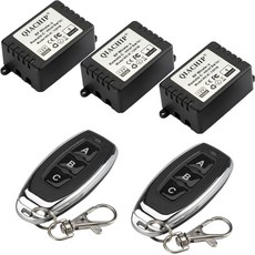 QIACHIP DC 12V 1CH 433MHz RF 무선 릴레이 리모컨 조명 순간 스위치 송수신기, 단일 KR1201B_3