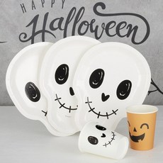 할로윈 파티접시 해골 6입, 1개