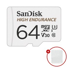 샌디스크 마이크로SD카드 High Endurance 하이엔듀런스 SDSQQNR + SD카드 케이스, 1개, 64GB