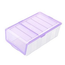 KEYWAY 聯府 全家鞋盒 P50016 透明可疊加組合鞋盒 鞋子收納整理, 1個, 紫