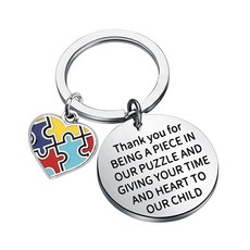 TGBJE 자폐증 교사 선물 자폐증 교사 키체인 자폐증 인식 선물 SPED 교사 선물 자폐증 교사 감사 선물 Autism Teacher 2 Kc, 1개