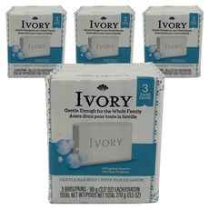 피앤지 아이보리 비누 바 오리지널, 90g, 12개입