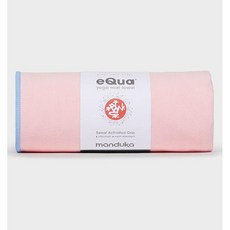 Manduka eQua 瑜珈鋪巾 親膚吸汗止滑 標準尺寸67X182cm 超細纖維運動鋪巾 濕止滑, Coral, 1個