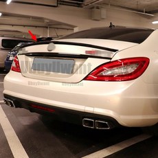 벤츠 CLS 클래스 W218 스포일러 블랙 리어 트렁크 윙 11-16년 호환, 유광 Black