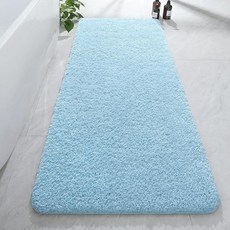 AROGAN 럭셔리 롱 욕실 러너 러그 61 x 152.4cm(24 x 60인치) 두께의 부드럽고 흡수력이 좋은 극세사 미끄럼 방지 욕실 매트 고무 뒷면 빠른 건조 러그 카, AROGAN 럭셔리 롱 욕실 러너 러그, 61 x 15